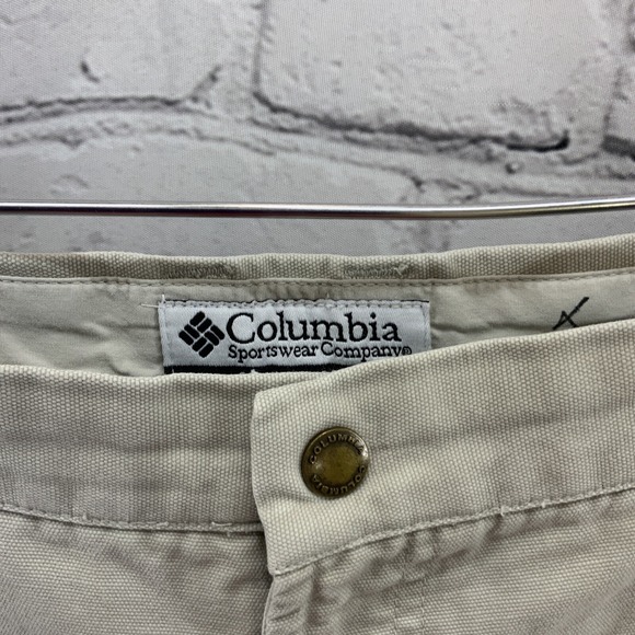 Columbia Pleated Pants Mens Sz 36 Khaki Beige Dress Slacks - Picture 4 of 11